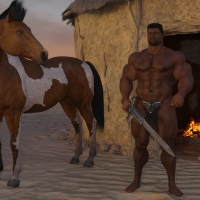 Hero with horse
