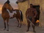Hero with horse