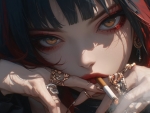 Smoking girl