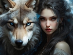Wolf and girl