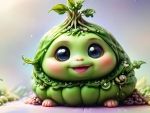 Cute Happy Pea In A Pod