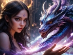 Girl and dragon