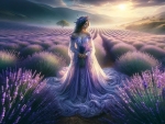 Sunset on Lavender Fields