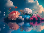 Reflection of Flowers