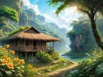 Tropical hut