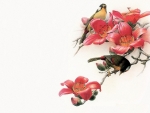 Birds and flowers