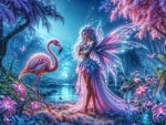 Fairy and flamingo