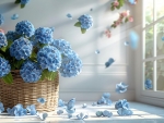 Blue hydrangea