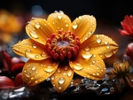 Wet flower