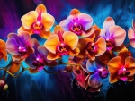 Exotic orchid closeup