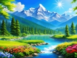 Mountain landscape in summer