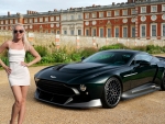 Barbie Brill and her Aston Martin Victor