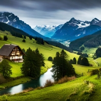 A house in the mountains