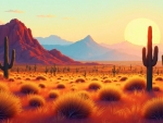 Southern Arizona Landscape with Vibrant Desert Colors
