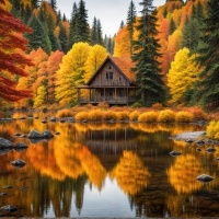 Autumn cabin