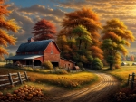 Country scene in autumn