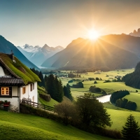 A house in the mountains
