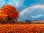 Rainbow in the season, Vermont