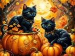 Halloween cats