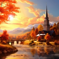 Autumn in countryside