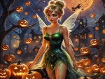 Tinker Bell being the star of a Halloween party