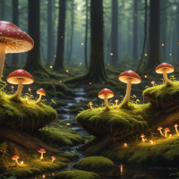 A night in  the forest