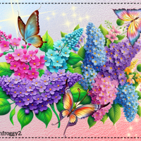 LILACS AND BUTTERFLIES