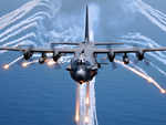 AC-130H Spectre Jettisons Flares