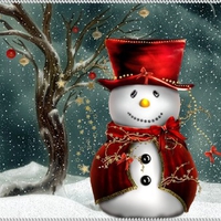 Festive snowman / Festlicher Schneemann