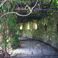 walkway on grounds of monastery