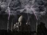 Taj Mahal rain