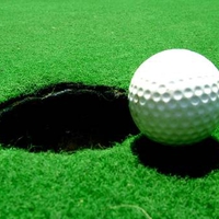 Golf Ball Near the Hole