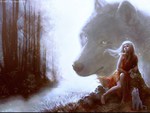 girl and wolf