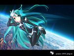 miku in the space 