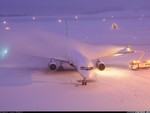 Plane and snow