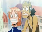 Nami and Usoppe scared