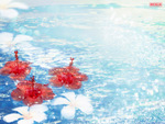 Red Flowers in the Water