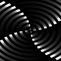 white light running on black