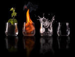 the four elements in glass