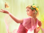 Girl with Butterfly