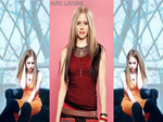 Avril Lavigne pink & blue central image with mirror wings