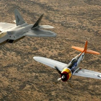 P 47 Thunderbolt and F 22 Raptor