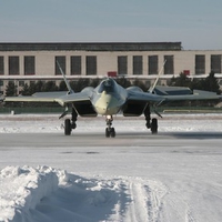 Sukhoi T-50 taxing