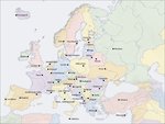 Europe Capitals Map