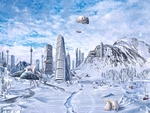 Fantasy Sci-Fi Winter Background