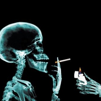 smoking man in x-rays