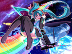 space rainbow miku
