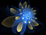 art fractal blue flower