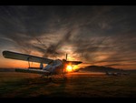 Plane at Sunset