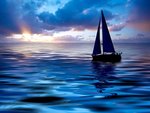 Sailing at sunset